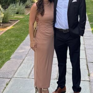 Steve Madden Sleeveless Dress in Soft Beige